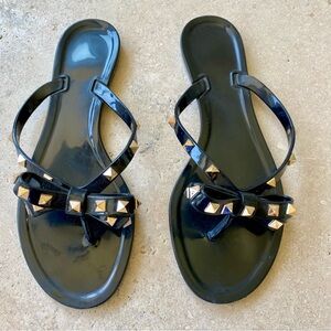 Studded Jelly Sandals 8
